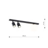 Lampa sufitowa BASTER 3 BLACK 1314/3 EMIBIG