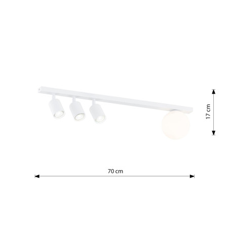Lampa sufitowa BASTER 4 WHITE 1315/4 EMIBIG