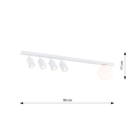 Lampa sufitowa BASTER 5 WHITE 1315/5 EMIBIG
