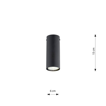 Lampa sufitowa TECNO 1S BLACK 1316/1S EMIBIG