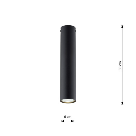 Lampa sufitowa TECNO 1M BLACK 1316/1M EMIBIG