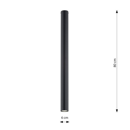 Lampa sufitowa TECNO 1XXL BLACK 1316/1XXL EMIBIG