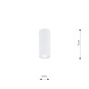 Lampa sufitowa TECNO 1S WHITE 1317/1S EMIBIG