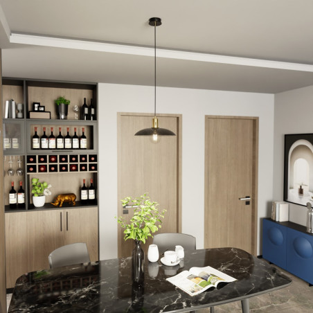 Żyrandol SPIRIT 1 BLACK 1320/1 EMIBIG