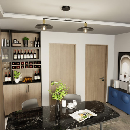 Żyrandol SPIRIT 2 BLACK 1320/2 EMIBIG