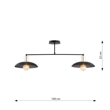 Żyrandol SPIRIT 2 BLACK 1320/2 EMIBIG