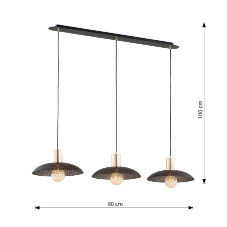 Żyrandol SPIRIT 3 BLACK 1320/3 EMIBIG