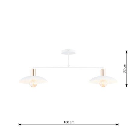 Żyrandol SPIRIT 2 WHITE 1321/2 EMIBIG