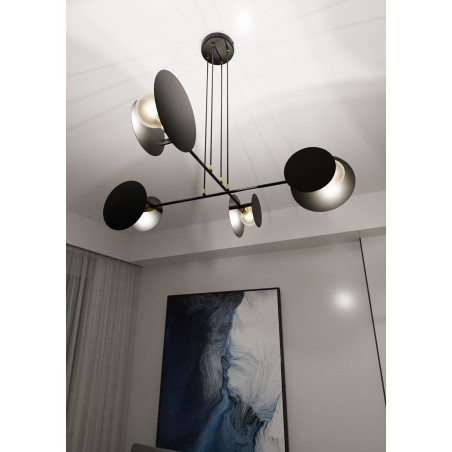 Lampa wisząca IDEA 4 BLACK 792/4 EMIBIG