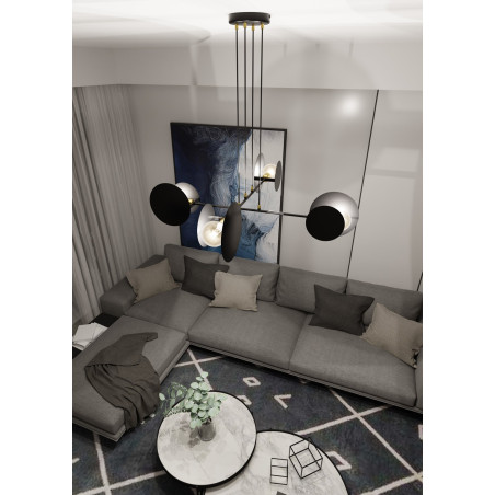Lampa wisząca IDEA 4 BLACK 792/4 EMIBIG