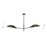 Lampa sufitowa  LOTUS 2 BLACK/GOLD 1106/2 EMIBIG