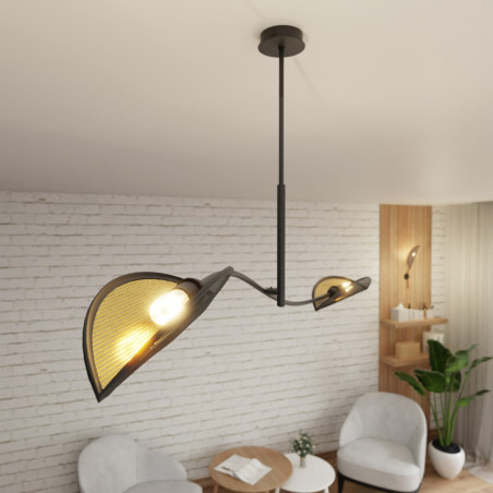 Lampa sufitowa  LOTUS 2 BLACK/GOLD 1106/2 EMIBIG
