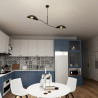 Lampa sufitowa  LOTUS 2 BLACK/GOLD 1106/2 EMIBIG