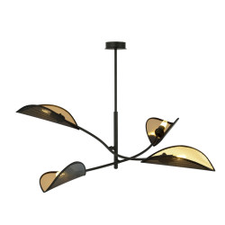 Lampa sufitowa  LOTUS 4 BLACK/GOLD 1106/4 EMIBIG