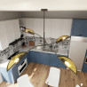 Lampa sufitowa  LOTUS 4 BLACK/GOLD 1106/4 EMIBIG