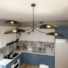 Lampa sufitowa  LOTUS 6 BLACK/GOLD 1106/6 EMIBIG