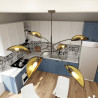 Lampa sufitowa  LOTUS 6 BLACK/GOLD 1106/6 EMIBIG