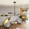 Lampa sufitowa  LOTUS 6 BLACK/GOLD 1106/6 EMIBIG