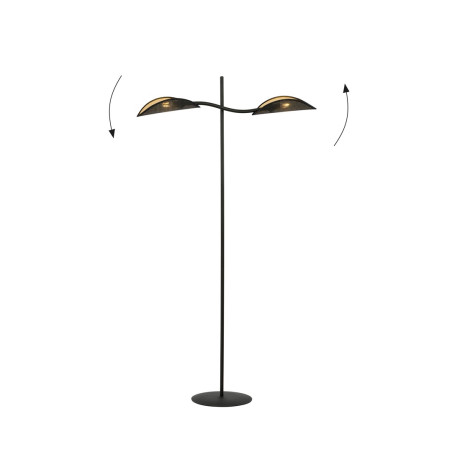 Lampa podłogowa LOTUS LP2 BLACK/GOLD 1106/LP2 EMIBIG