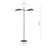 Lampa podłogowa LOTUS LP2 BLACK/GOLD 1106/LP2 EMIBIG