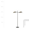 Lampa podłogowa LOTUS LP2 BLACK/GOLD 1106/LP2 EMIBIG