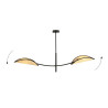 Lampa sufitowa  LOTUS 2 BLACK/RATTAN 1108/2 EMIBIG