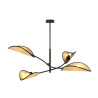 Lampa sufitowa  LOTUS 4 BLACK/RATTAN 1108/4 EMIBIG