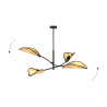 Lampa sufitowa  LOTUS 4 BLACK/RATTAN 1108/4 EMIBIG