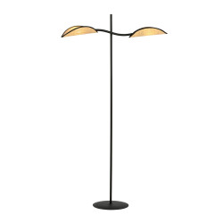 Lampa podłogowa LOTUS LP2 BLACK/RATTAN 1108/LP2 EMIBIG