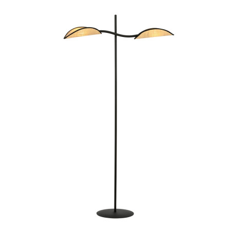 Lampa podłogowa LOTUS LP2 BLACK/RATTAN 1108/LP2 EMIBIG