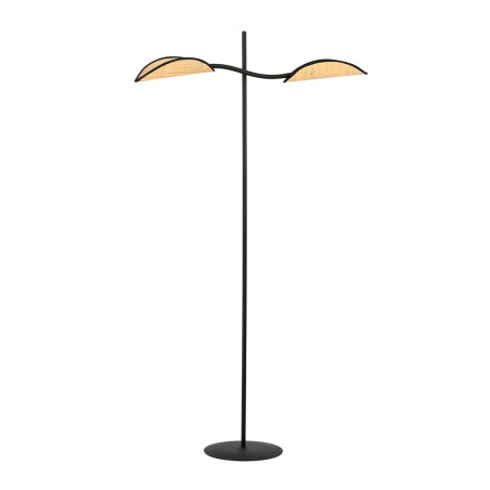 Lampa podłogowa LOTUS LP2 BLACK/RATTAN 1108/LP2 EMIBIG