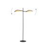 Lampa podłogowa LOTUS LP2 BLACK/RATTAN 1108/LP2 EMIBIG