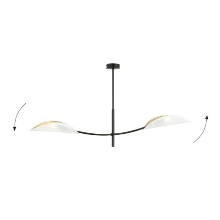 Lampa sufitowa  LOTUS 2 WHITE/GOLD 1107/2 EMIBIG