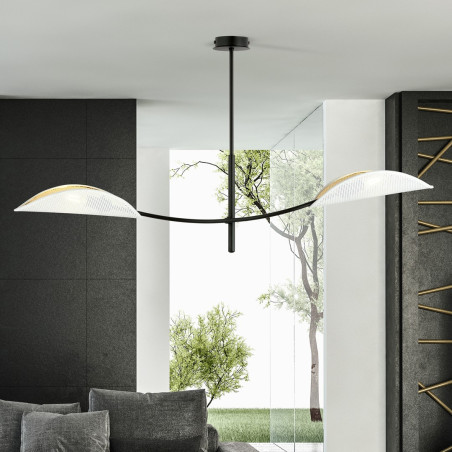 Lampa sufitowa  LOTUS 2 WHITE/GOLD 1107/2 EMIBIG
