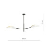Lampa sufitowa  LOTUS 2 WHITE/GOLD 1107/2 EMIBIG