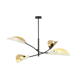 Lampa sufitowa  LOTUS 4 WHITE/GOLD 1107/4 EMIBIG
