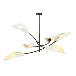 Lampa sufitowa  LOTUS 6 WHITE/GOLD 1107/6 EMIBIG