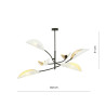 Lampa sufitowa  LOTUS 6 WHITE/GOLD 1107/6 EMIBIG