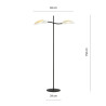 Lampa podłogowa LOTUS LP2 WHITE/GOLD 1107/LP2 EMIBIG