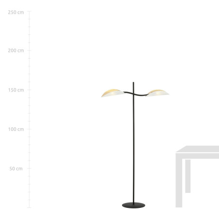 Lampa podłogowa LOTUS LP2 WHITE/GOLD 1107/LP2 EMIBIG