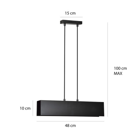 Lampa wisząca GENTOR 2 BLACK 672/2 EMIBIG