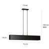 Lampa wisząca GENTOR 3 BLACK 672/3 EMIBIG