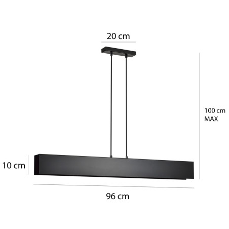 Lampa wisząca GENTOR 4 BLACK 672/4 EMIBIG