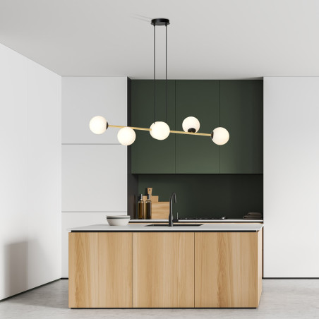 Lampa wisząca GRAVITY 6 BL OPAL 1241/6 EMIBIG