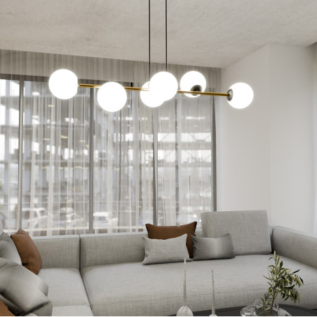 Lampa wisząca GRAVITY 6 BL OPAL 1241/6 EMIBIG