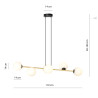 Lampa wisząca GRAVITY 6 BL OPAL 1241/6 EMIBIG