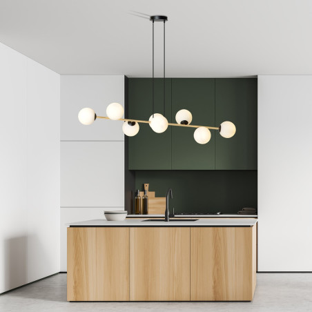 Lampa wisząca GRAVITY 8 BL OPAL 1241/8 EMIBIG