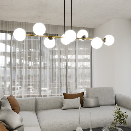Lampa wisząca GRAVITY 8 BL OPAL 1241/8 EMIBIG