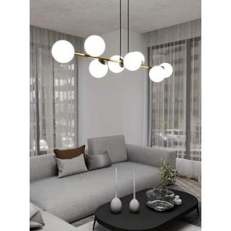 Lampa wisząca GRAVITY 8 BL OPAL 1241/8 EMIBIG