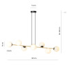 Lampa wisząca GRAVITY 8 BL OPAL 1241/8 EMIBIG